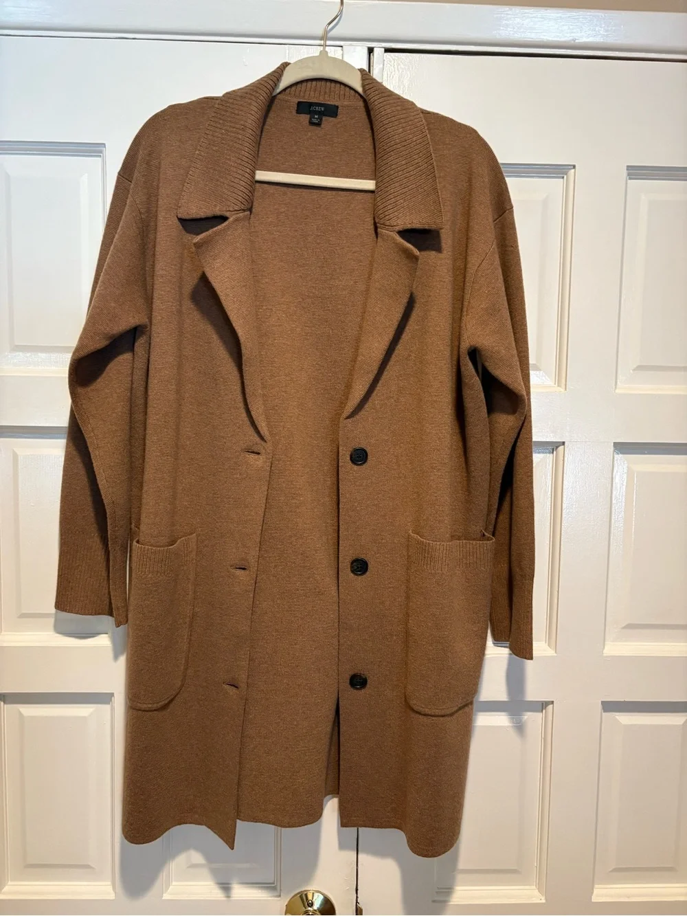 J.Crew Camel Knit Long Cardigan